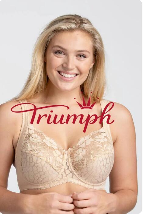 💖Triumph 3-częściowy zestaw Nowy, kwiatowy, koronkowy, patchworkowy, bawełniany bezprzewodowy biustonosz push-up🔥