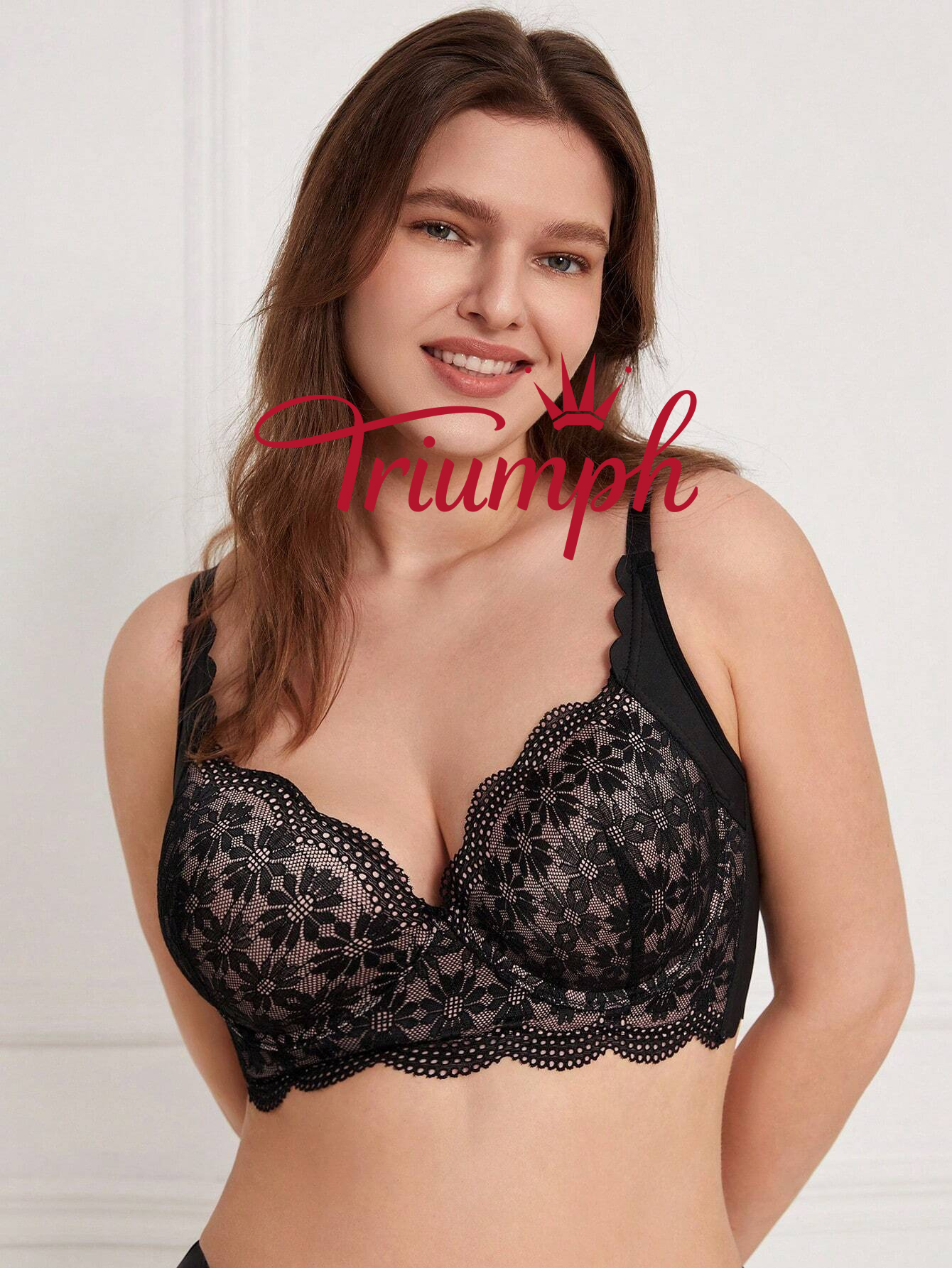 Triumph - 3 db (75A-110F) 💝Nagy méretű csipke toldás nélküli, aládrót nélküli melltartó fehérnemű
