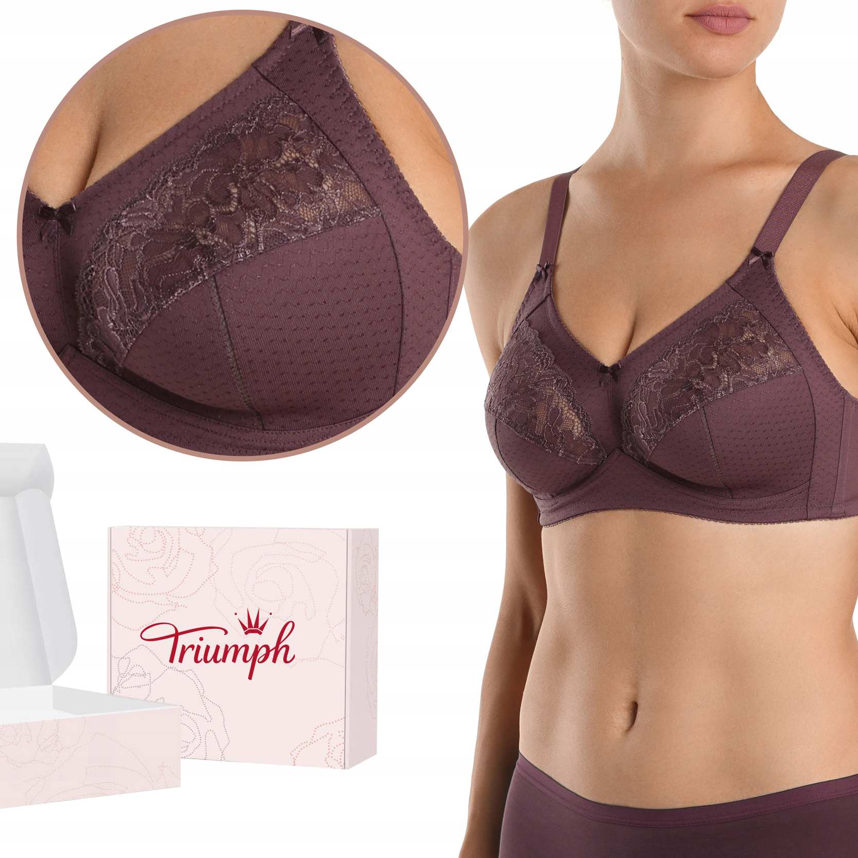 💖Triumph® ✨Διαφανές σουτιέν χωρίς ενίσχυση για μεγάλο στήθος