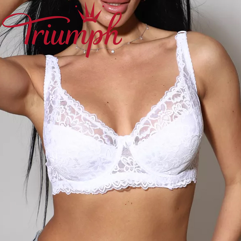 💖Triumph® 3 db-os csomag ✨Csipkés melltartó nagy méretekben