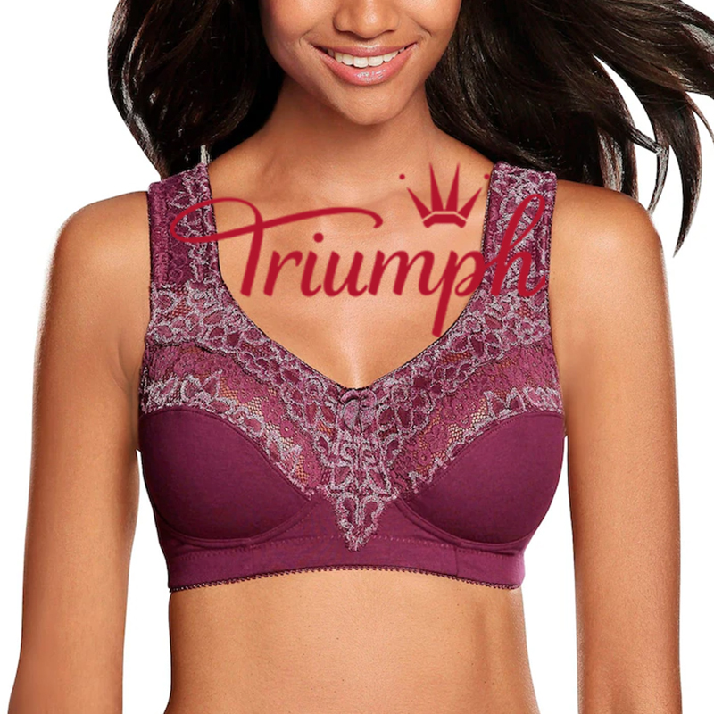 Triumph - 3 db. 💥Vezeték nélküli dombornyomott csipke melltartó