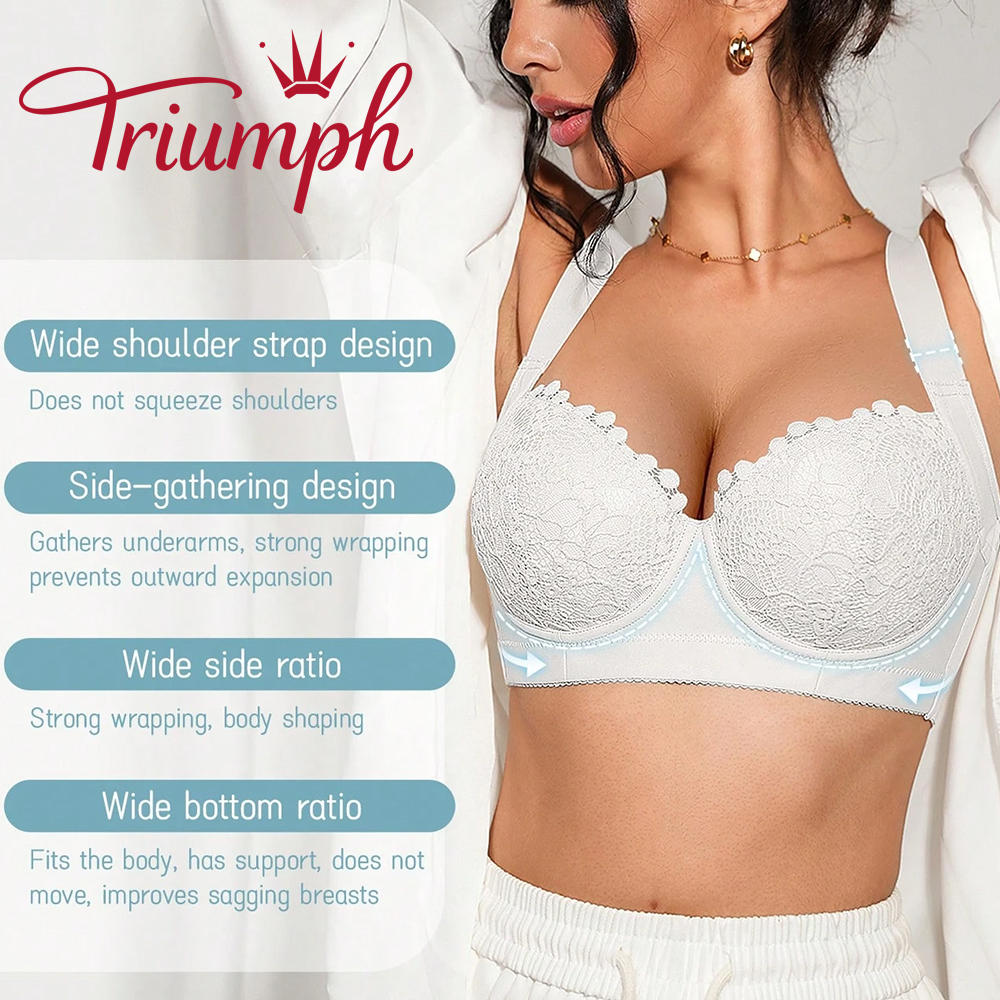 Triumph - (3 db) Puha és kényelmes csipkeszegélyű melltartó