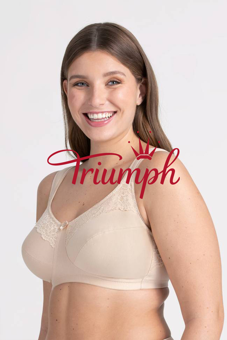 Triumph - 3db (75A-110F) 💝Vezeték nélküli pamut alsónemű✨