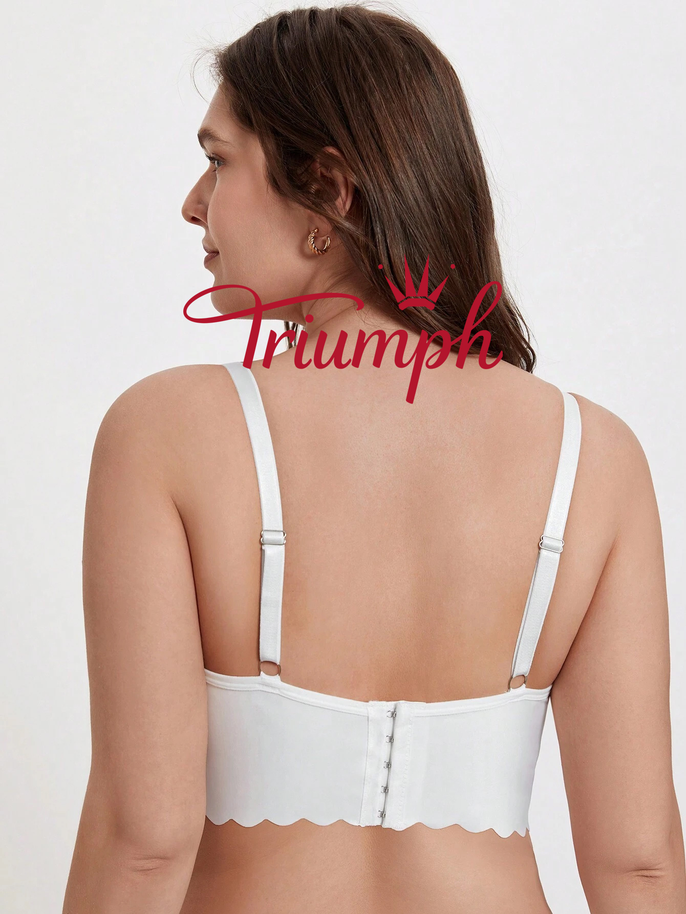 Triumph - 3 db (75A-110F) 💝Nagy méretű csipke toldás nélküli, aládrót nélküli melltartó fehérnemű