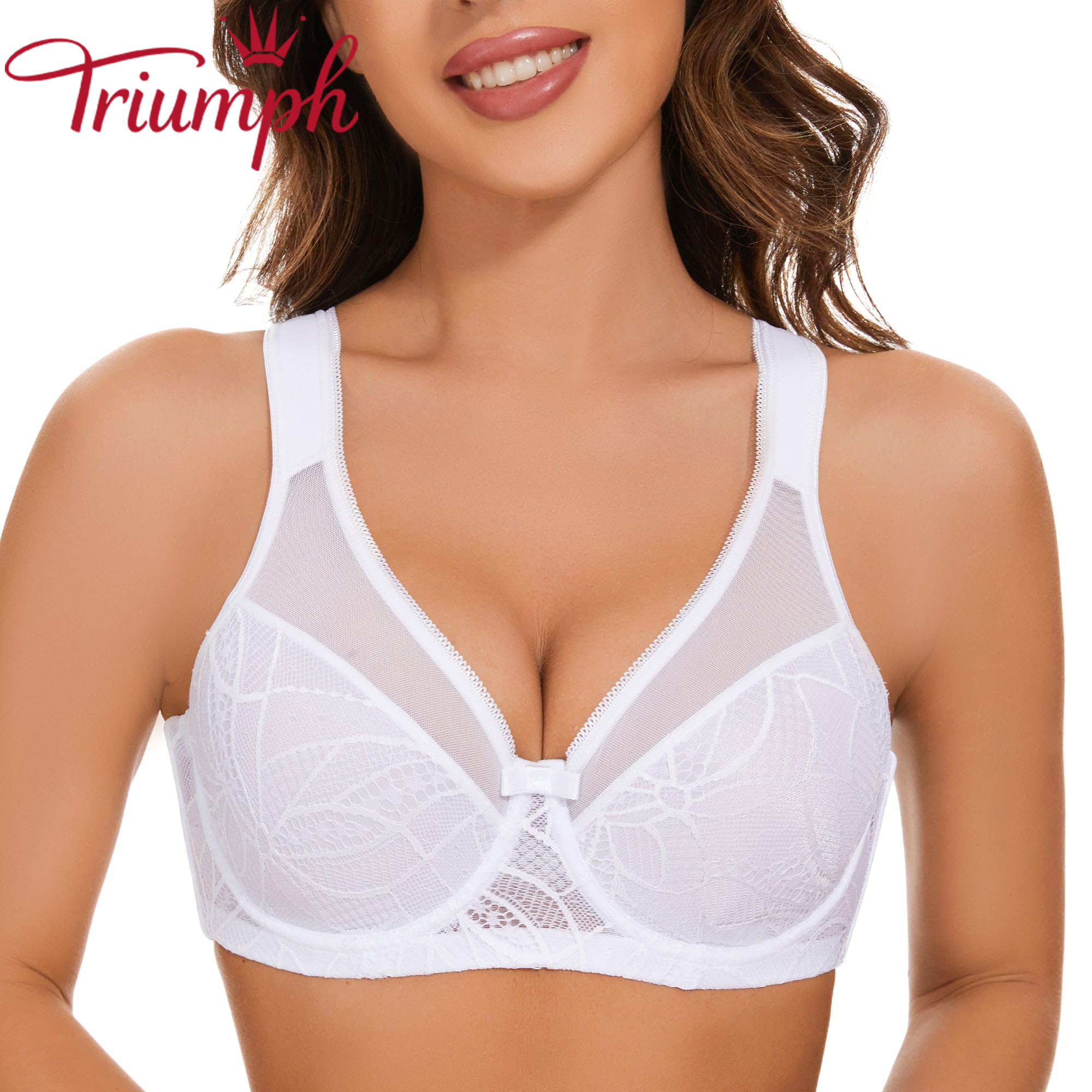 Triumph - 3 db (75A-110F) 💝Női csipke béleletlen melltartó