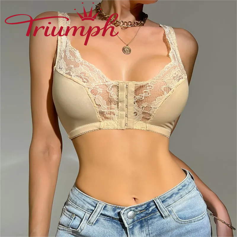 TRIUMPH - 3 KS 💥Francúzska čipkovaná podprsenka na gombíky vpredu