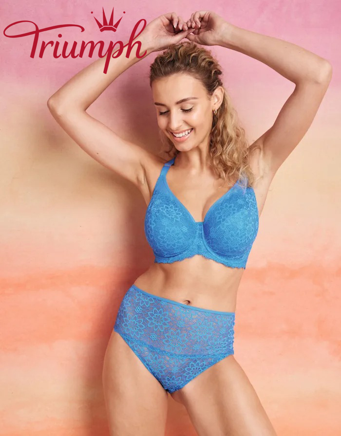 💖Triumph® 3 részes szett ✨rugalmas csipke Alsónemű szett (alsónemű + bugyi)