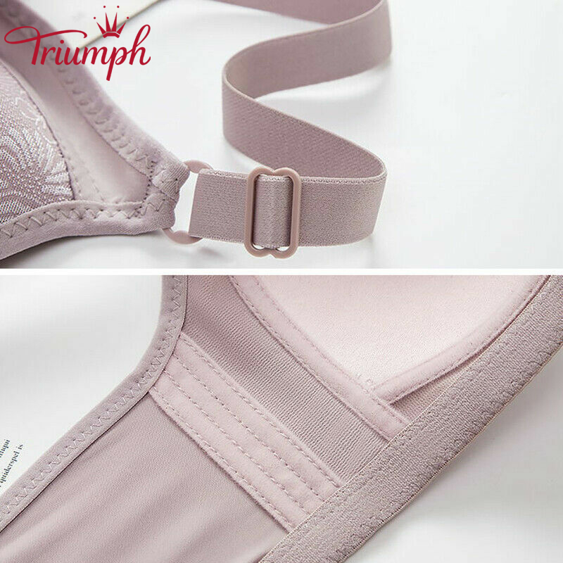 TRIUMPH - 3 DB 💥 Biustonosz damski zapinany z przodu, bezszwowy, z kwiatowym wzorem