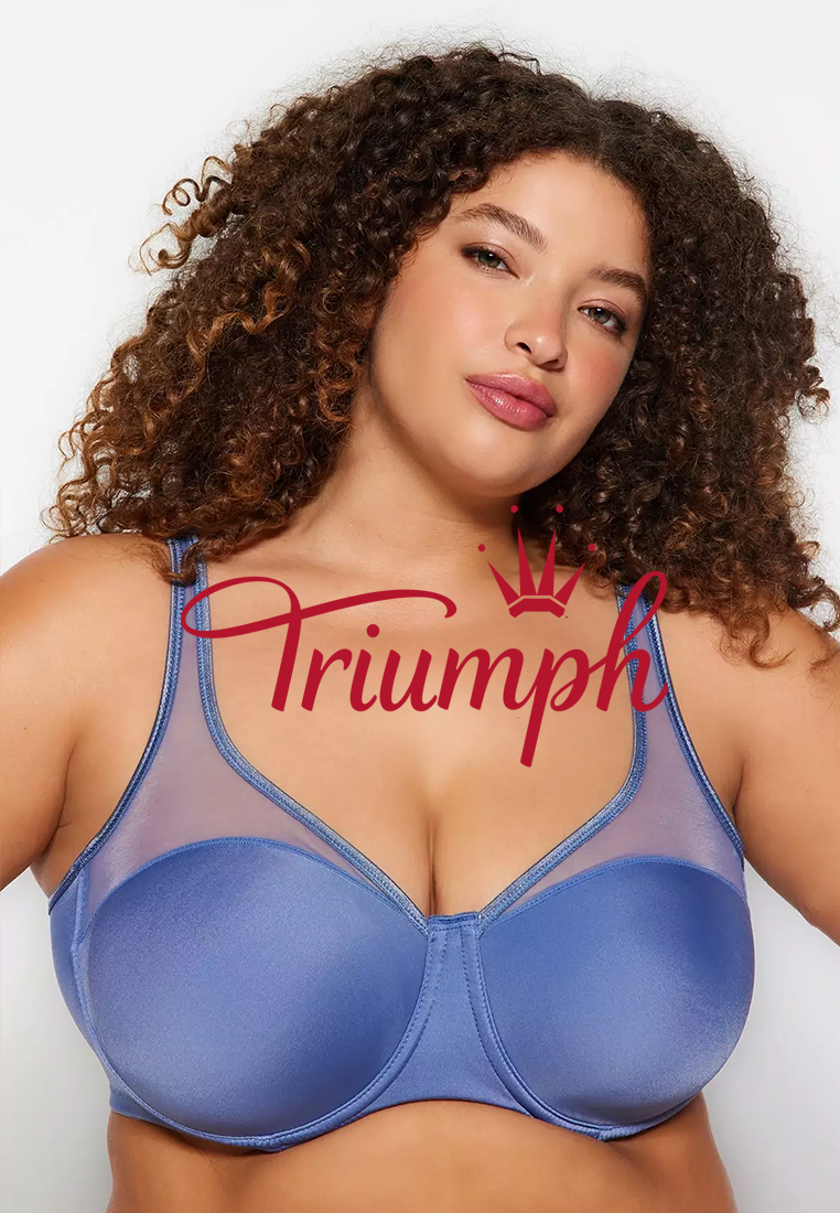 💖TRIUMPH 3 DB-Nagy méretű melltartó hálós részletekkel.
