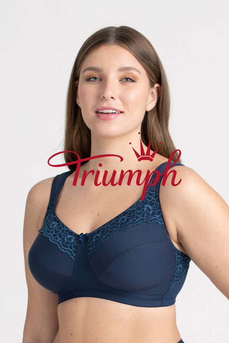 Triumph - 3db (75A-110F) 💝Vezeték nélküli pamut alsónemű✨