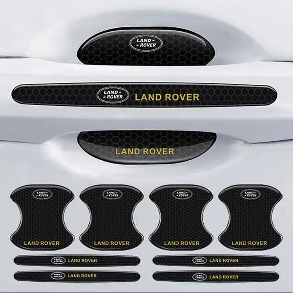 Szénszálas autós ajtókilincs kesztyű + autós ütközésgátló csíkok (8 db/1 szett)