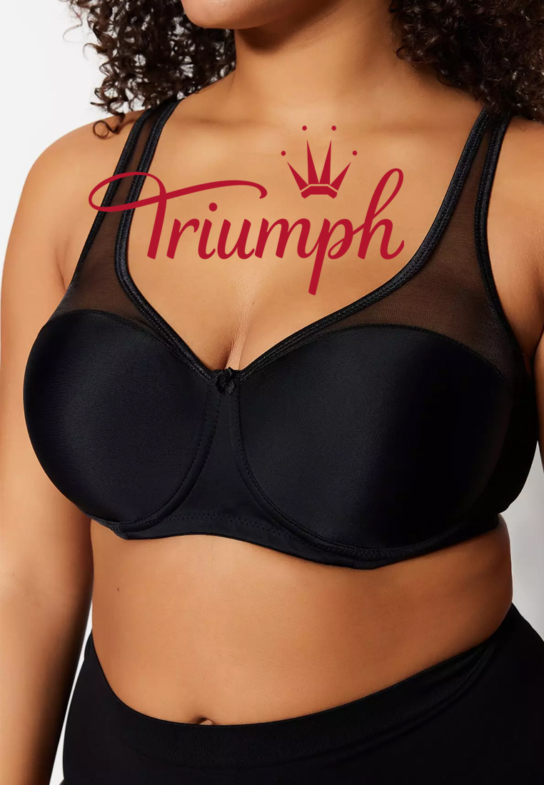 💖TRIUMPH 3 DB-Nagy méretű melltartó hálós részletekkel.
