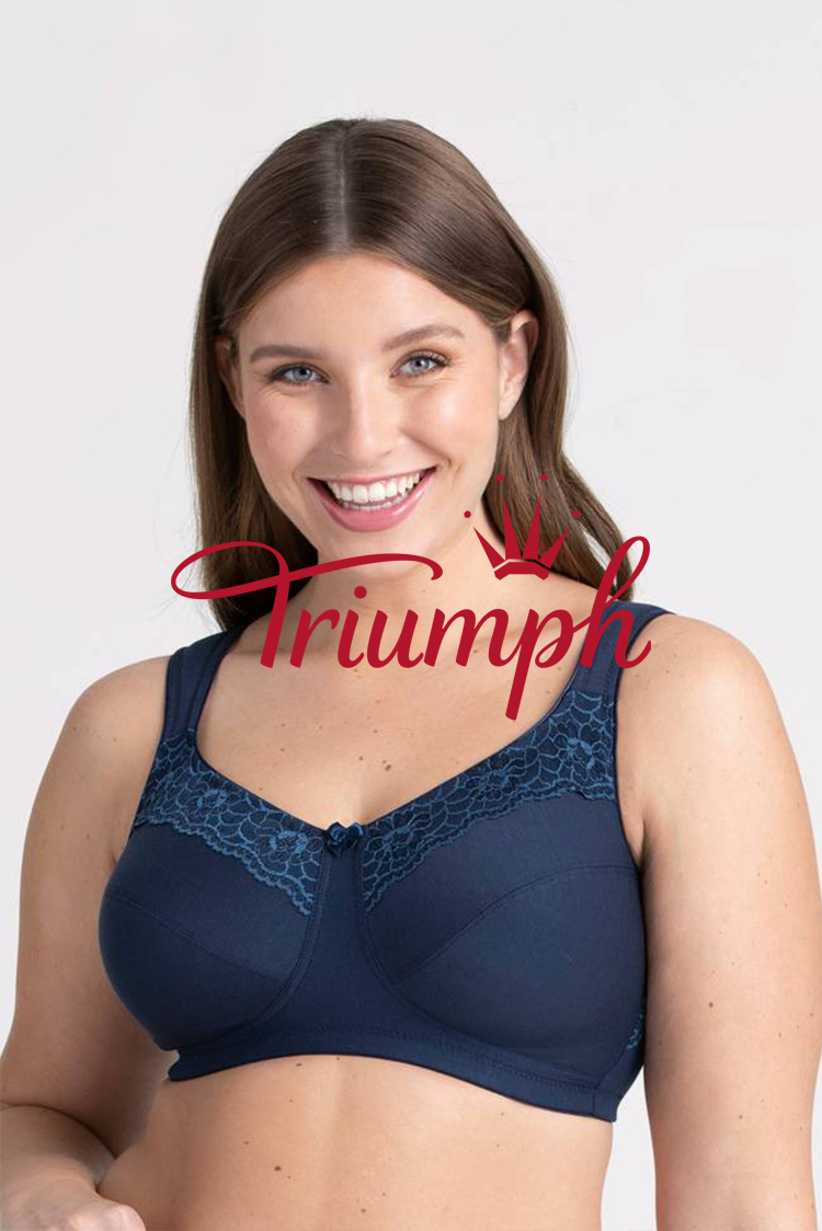 Triumph - 3db (75A-110F) 💝Vezeték nélküli pamut alsónemű✨