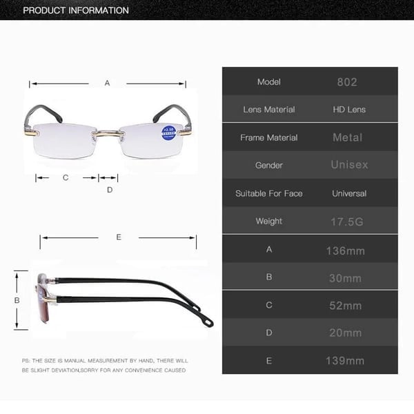 Utolsó napi akció 70% KEDVEZMÉNY - 🔥Új Sapphire High Hardness Anti-kék progresszív, távoli és közeli, kettős felhasználású olvasószemüvegek👓