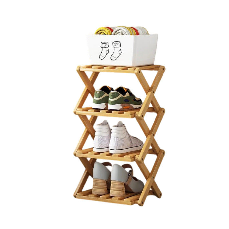 🔥50% discount while stocks last!🎉Durable, foldable bamboo shoe rack