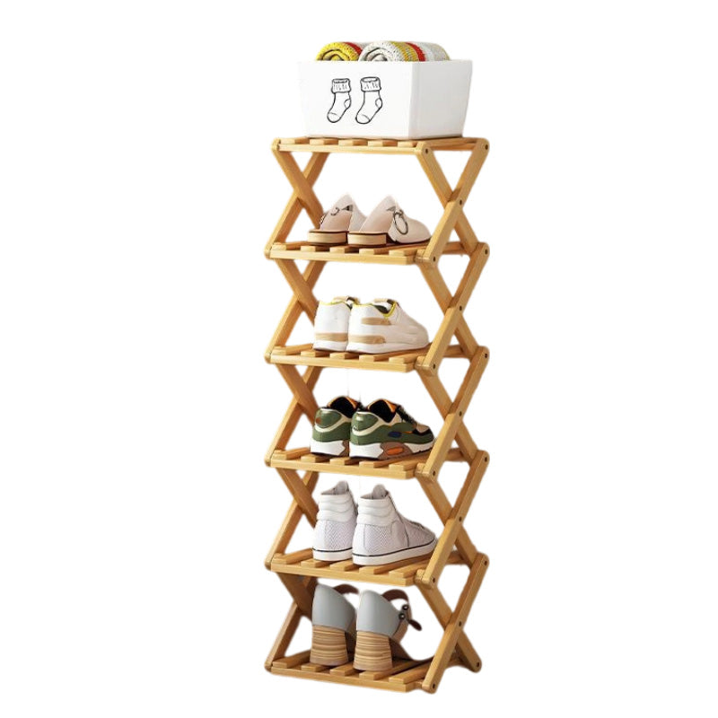 🔥50% discount while stocks last!🎉Durable, foldable bamboo shoe rack