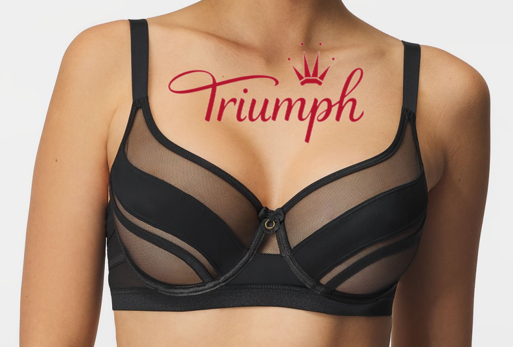 Triumph - Nowość 3-częściowy komplet 🔥 Duży biustonosz z półwycięciem i pełną miseczką