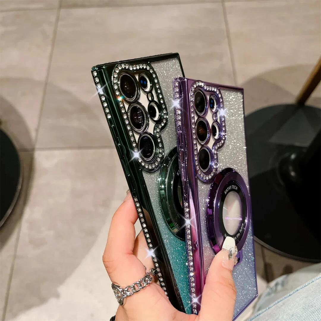 Husa pentru telefon Samsung lucioasa cu baza magnetica