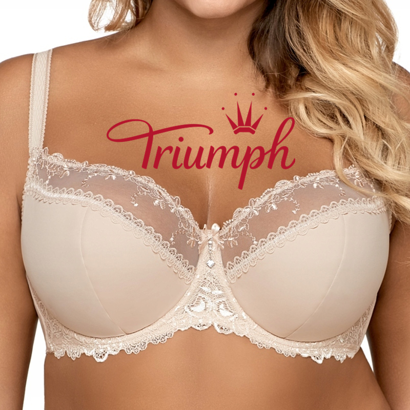Triumph® 3 sztuki💖50% taniej✨2024 Nowy stylowy koronkowy duży biustonosz z regulowanym paskiem na ramię[65A-120H]