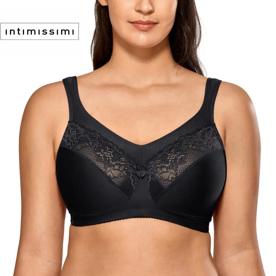 intimissimi💝Bezprzewodowe podtrzymanie Duży rozmiar biustonosza bez podszewki
