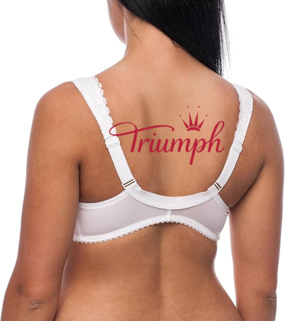 Triumph -(4 szt)Biustonosz bez fiszbin, z zapięciem z przodu, w dużym rozmiarze