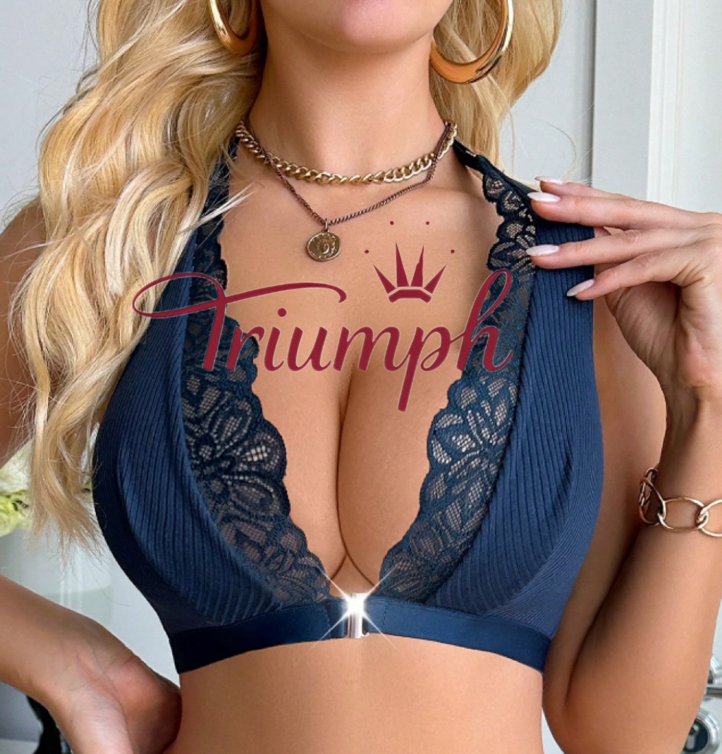 Triumh - 4 ks. 💥 Sexy podprsenka s krajkou vpředu a romantickou sponou