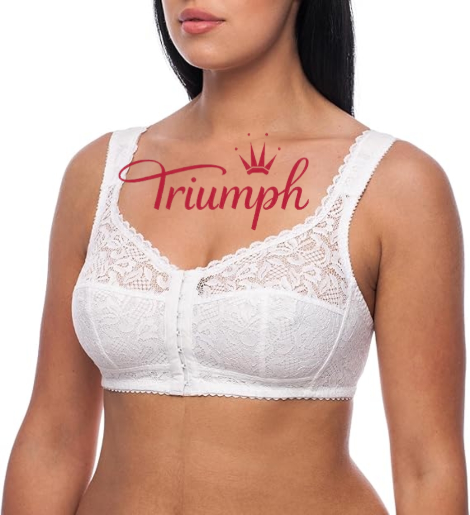 Triumph -（4 szt）Biustonosz bez fiszbin, z zapięciem z przodu, w dużym rozmiarze