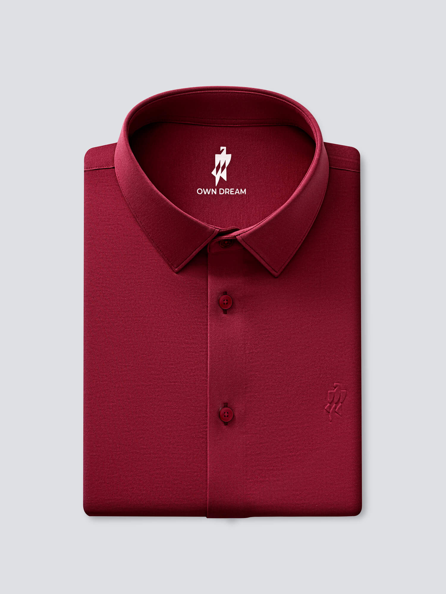 Bordeaux Red Stretch Shirt-Own Dream Shirts-Dress Shirts for Men