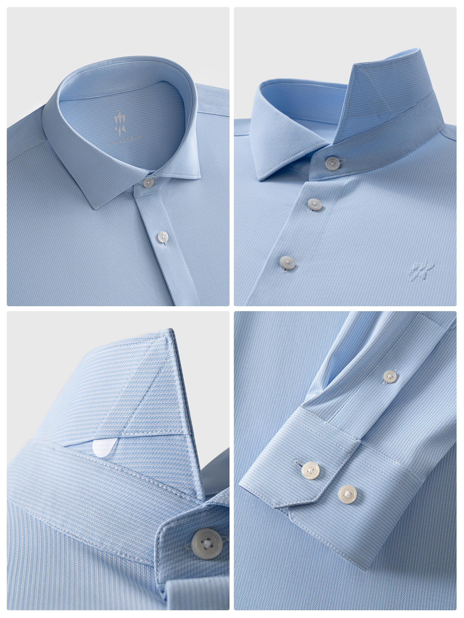 Clear Wave Blue Stripe Stretch Shirt