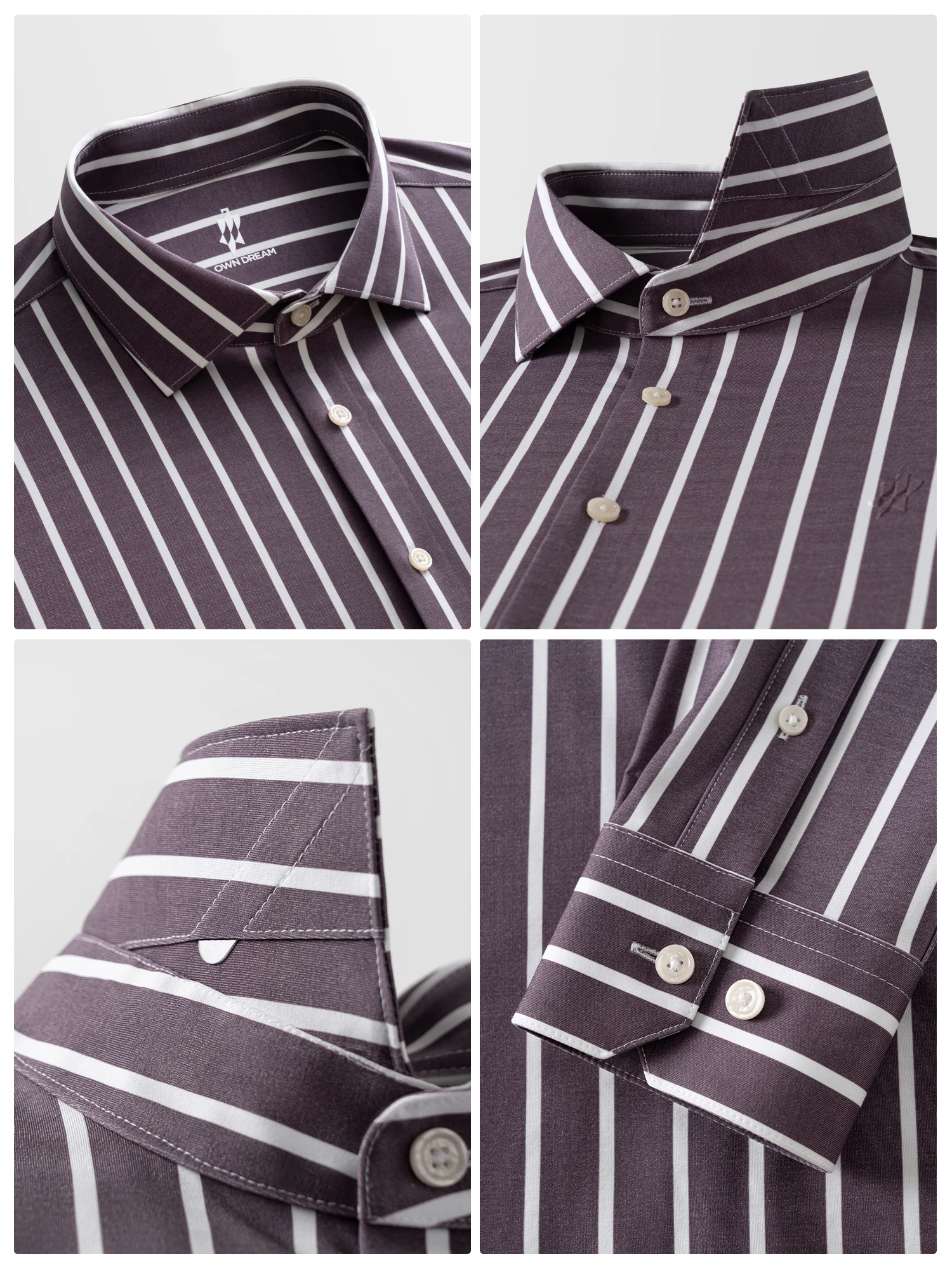 Lavender Stripe Stretch Shirt