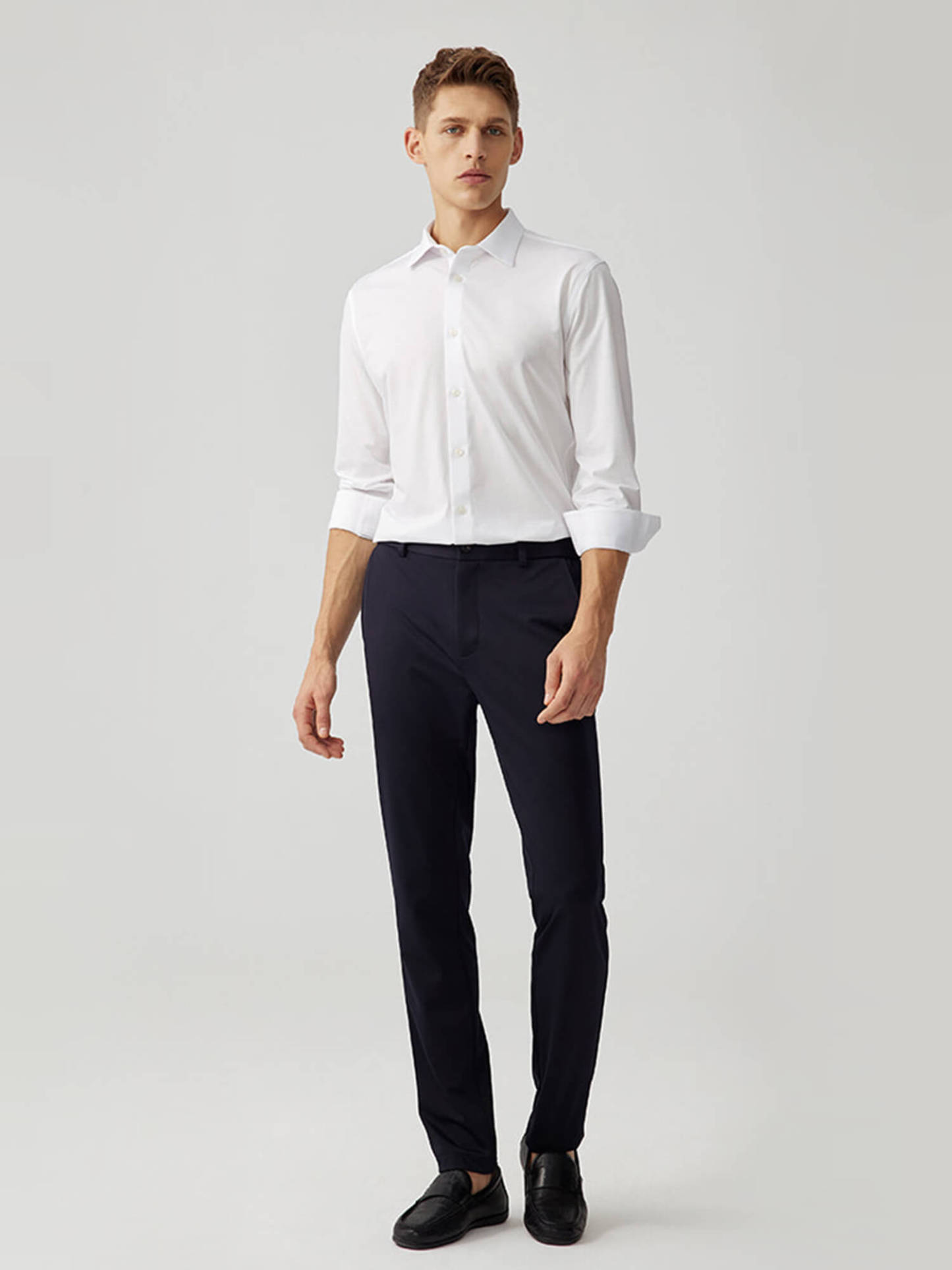 Polar White Stretch Shirt（Water, oil and stain resistant）-OWN DREAM Shirts