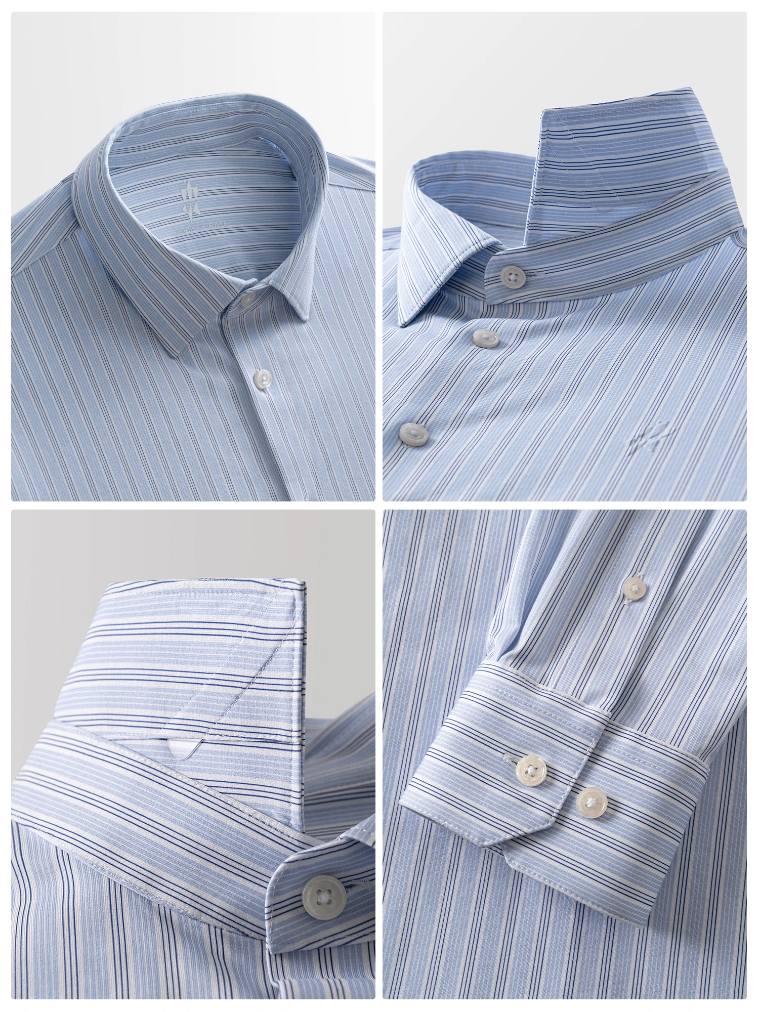 Glacier Stream Blue Stripe Stretch Shirt