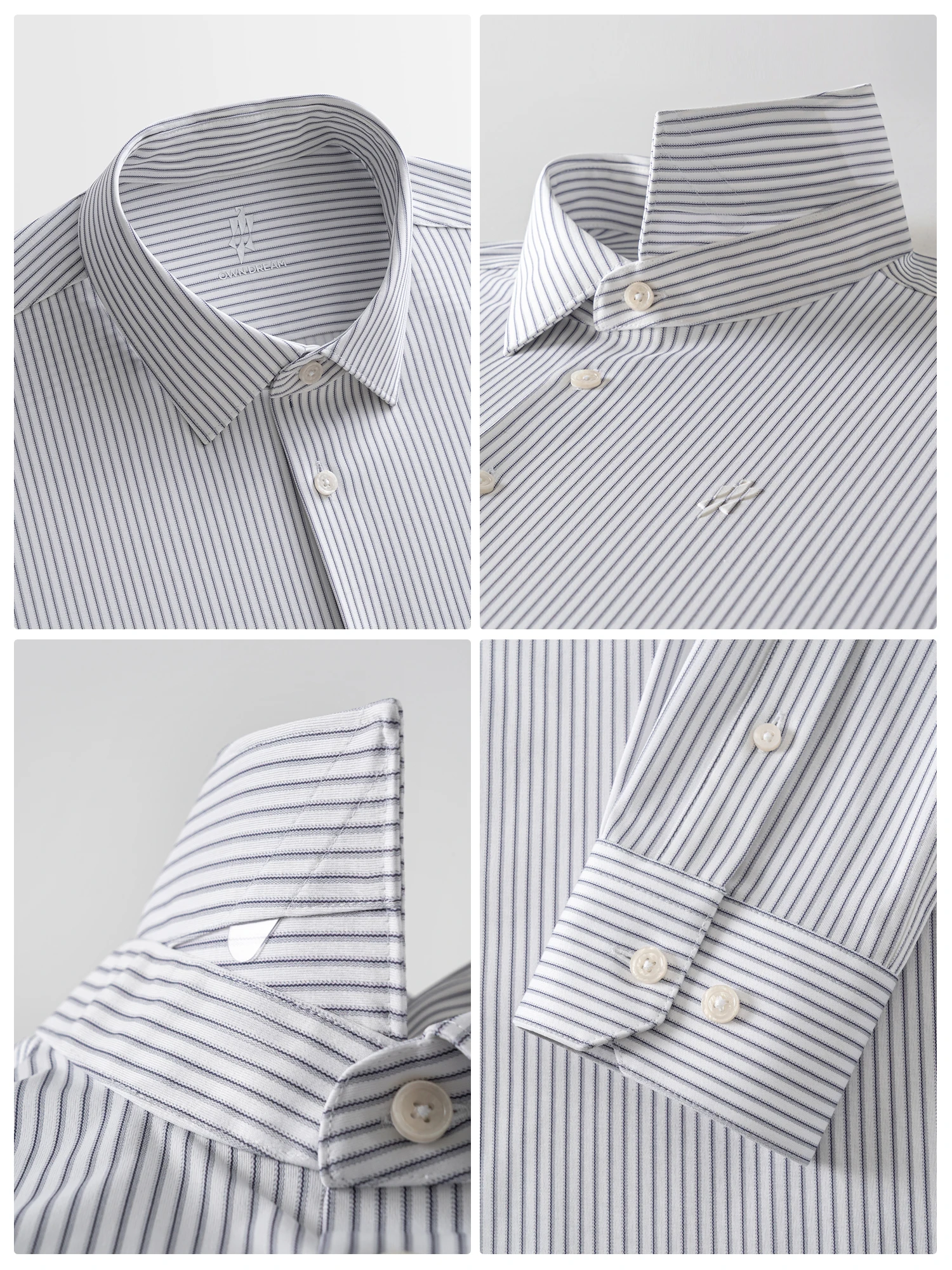 AirFlex Pro™ Stone Gray Stripe Stretch Shirt