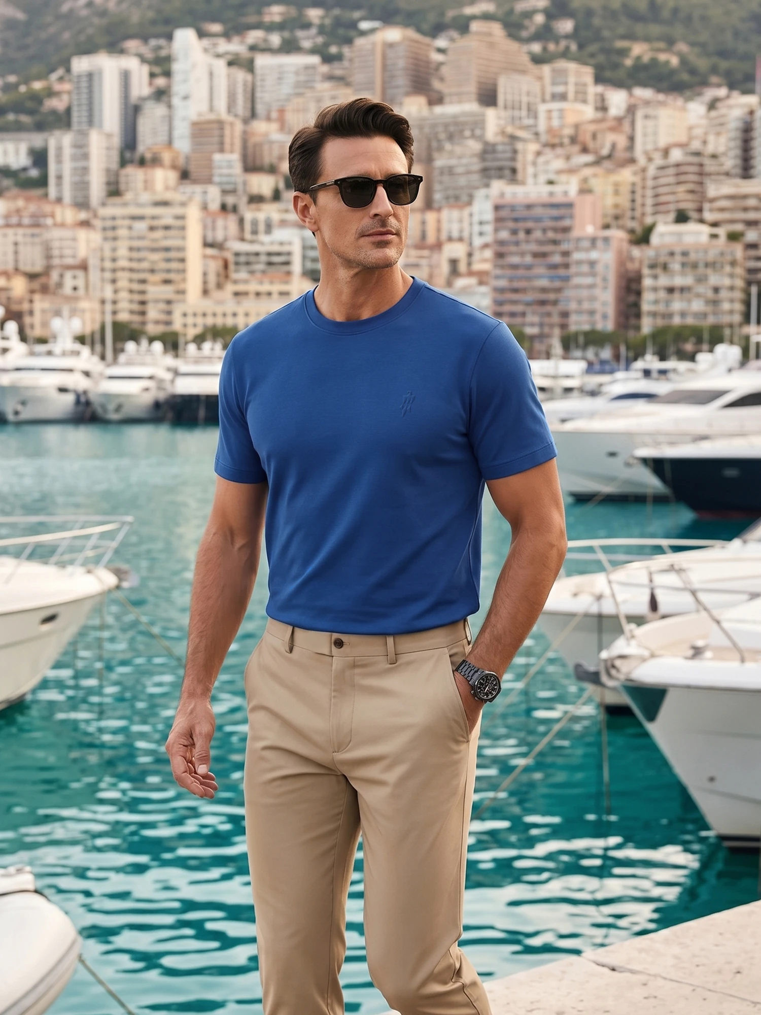 Sapphire Blue Stretch Tee