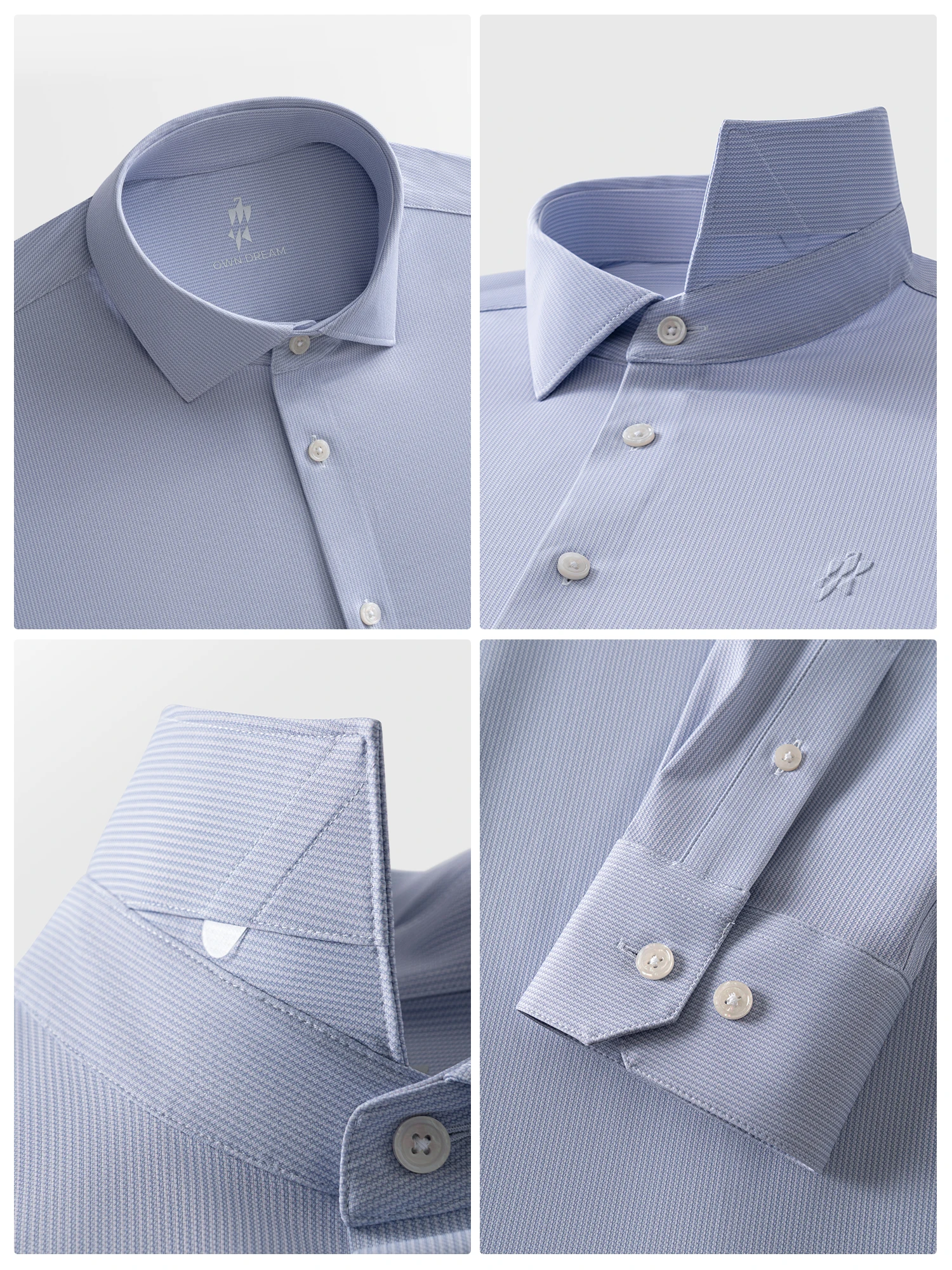 Light Purple Stripe Stretch Shirt