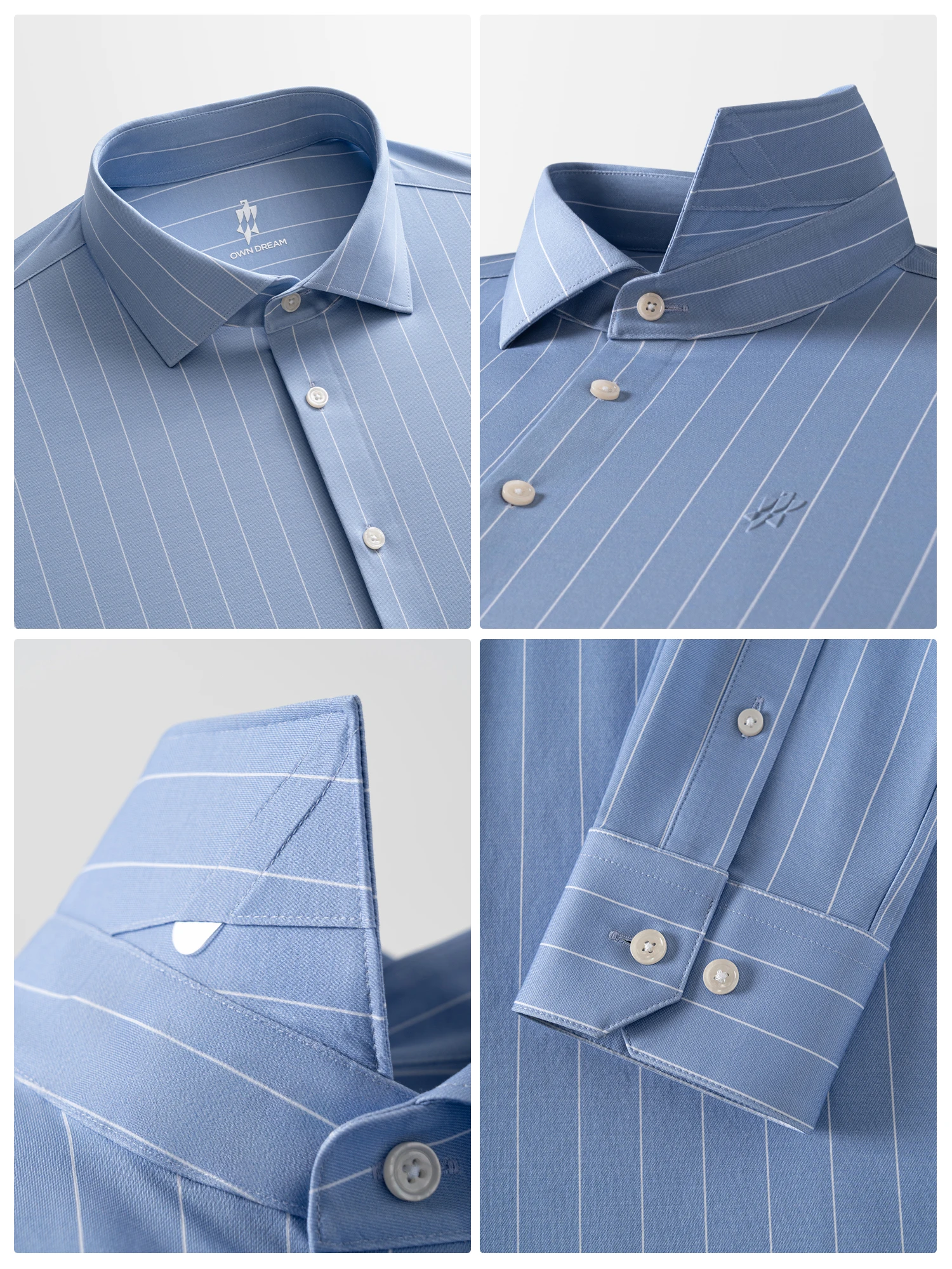 Frost Blue Stripe Stretch Shirt