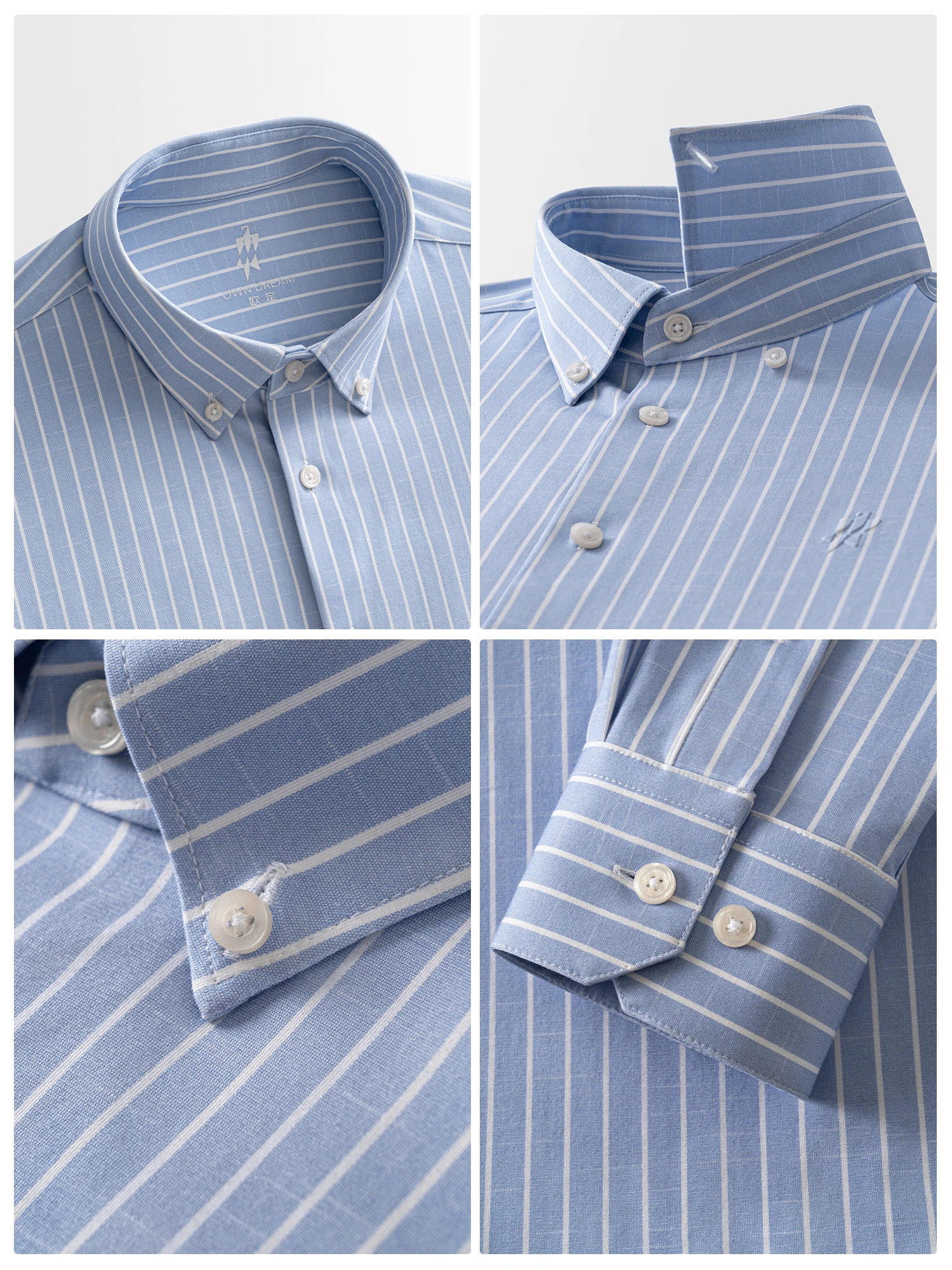 Cloud Creek Blue Stripe Stretch Shirt