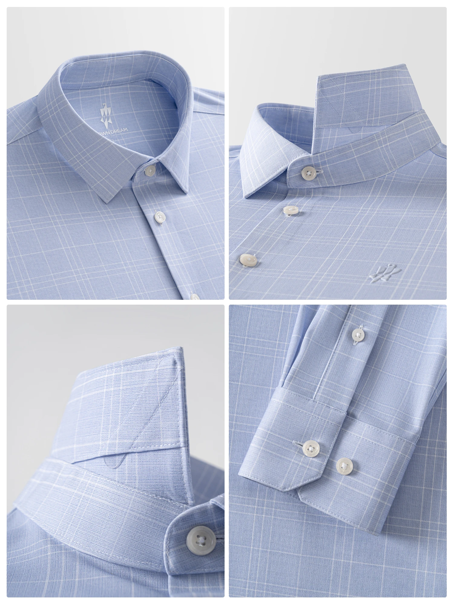 AirFlex Pro™ Sky Blue Check Stretch Shirt