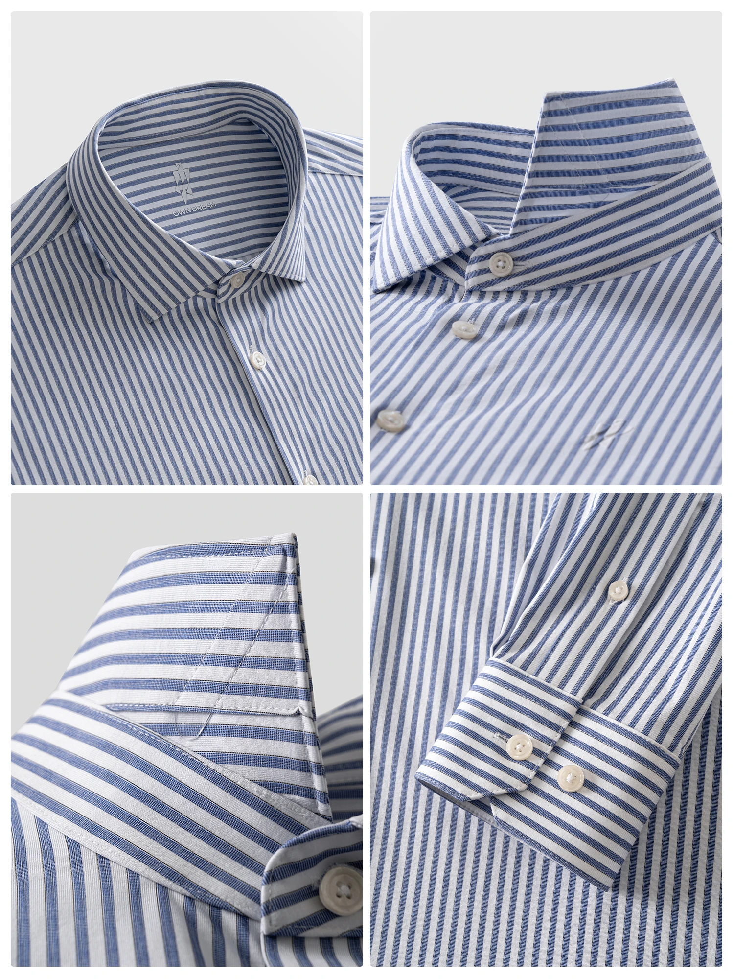 Pamir Blue Stripe Stretch Shirt