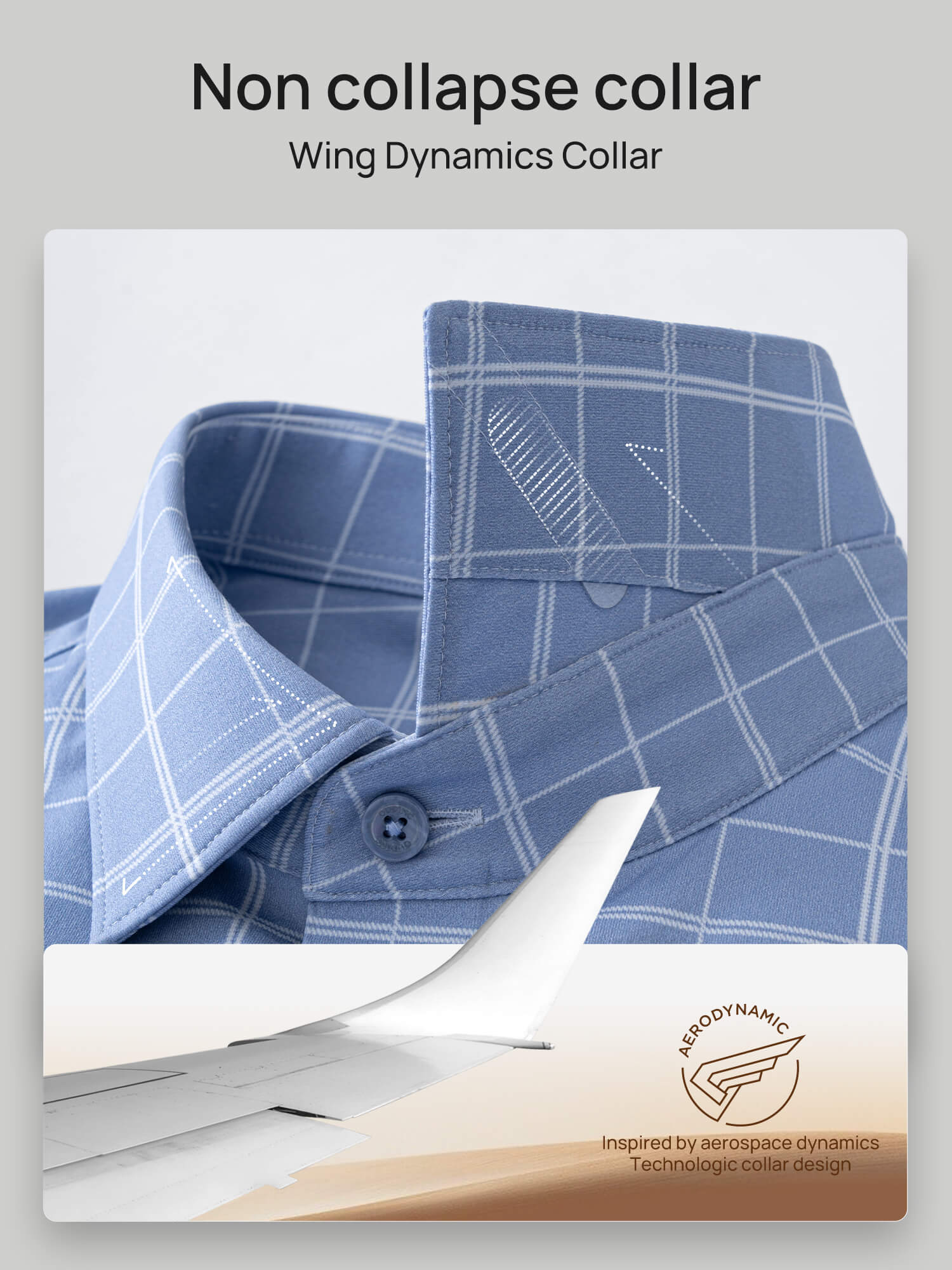 Cobalt Blue Omni-Stretch Check Dress Shirt