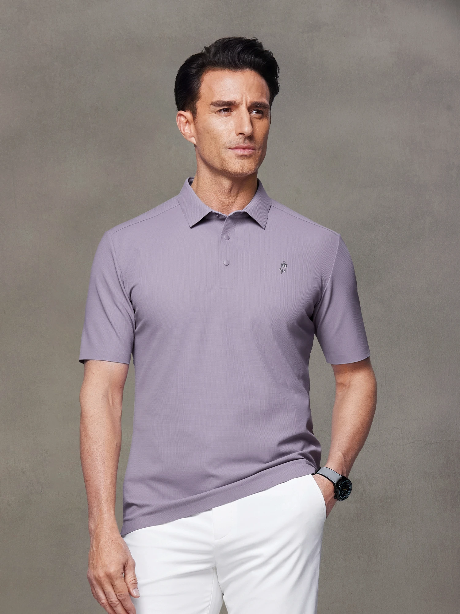 Dawn Purple Stretch Polo