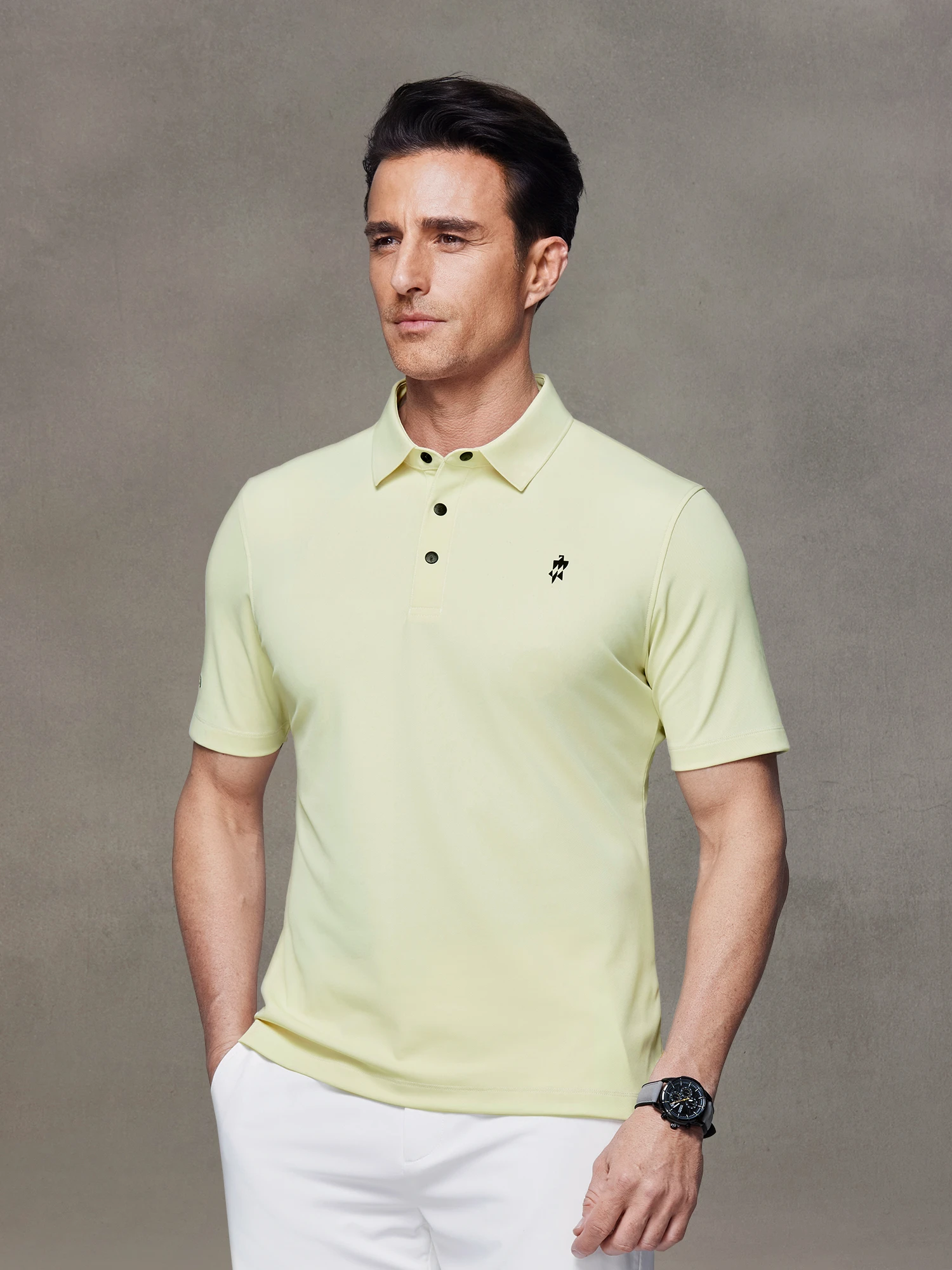 Pale Lemon Stretch Polo