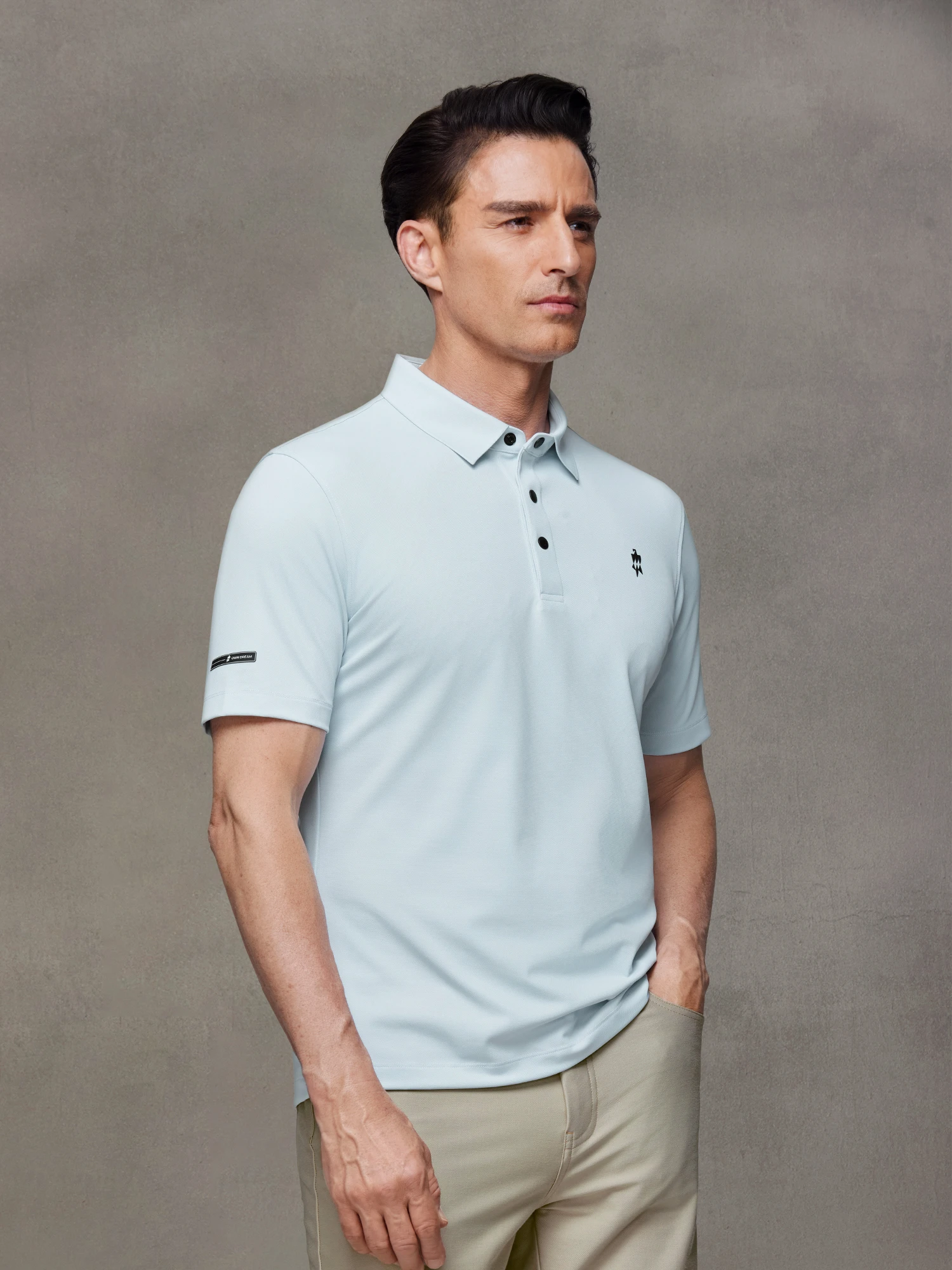 Soft Sky Blue Stretch Polo