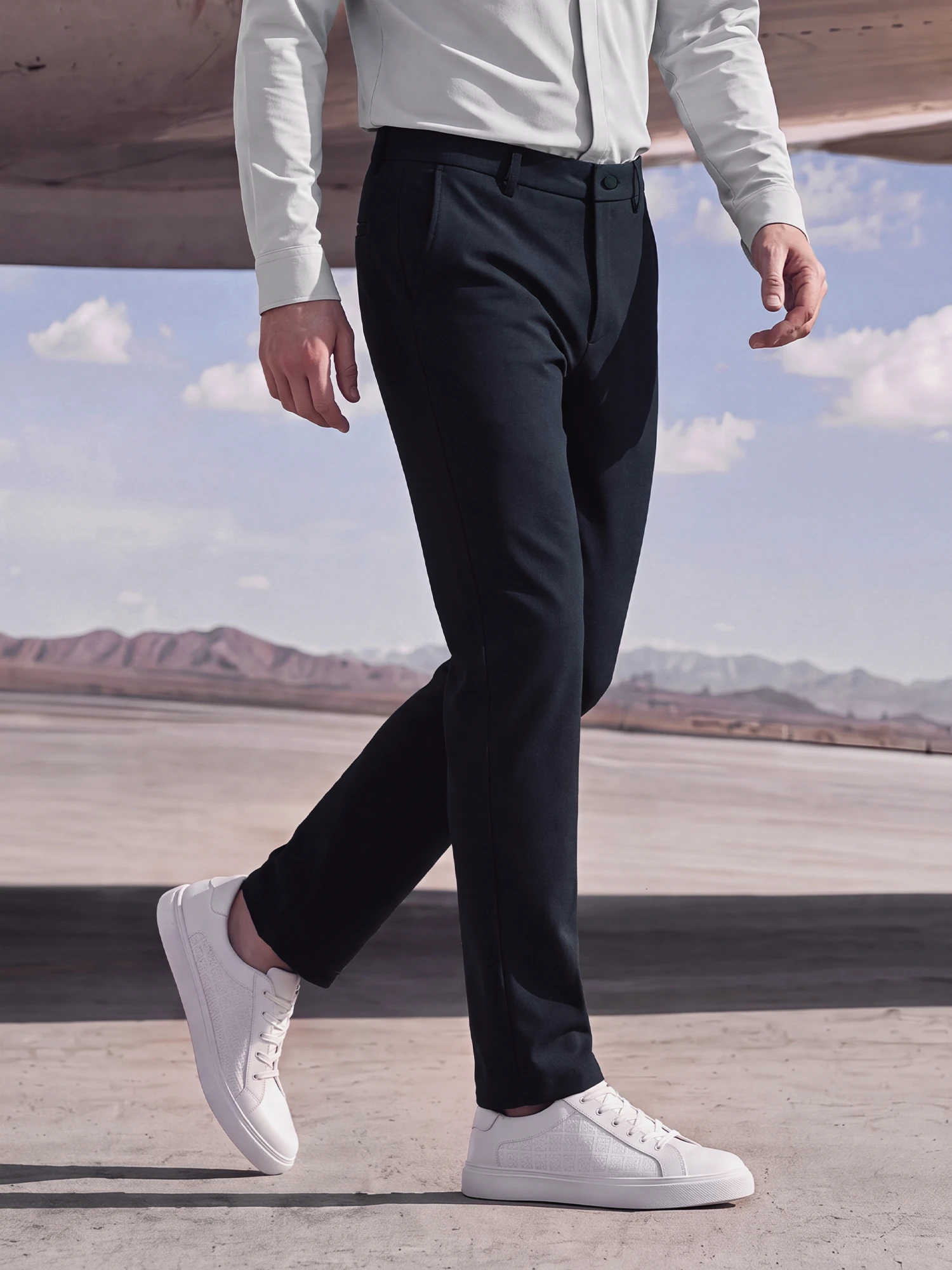 Deep Navy Travel Stretch Pants