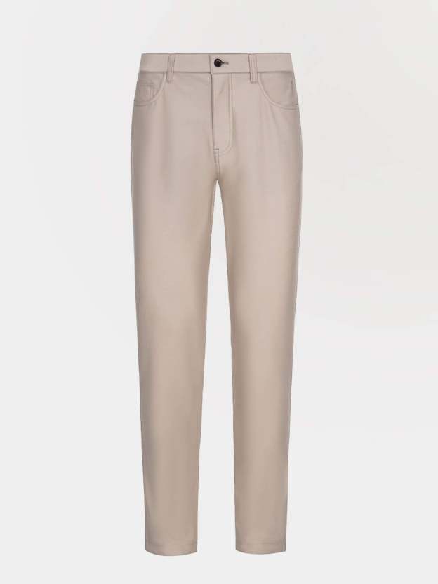 Naples Khaki / Black Stretch 5-Pocket Pants-OWN DREAM Shirts