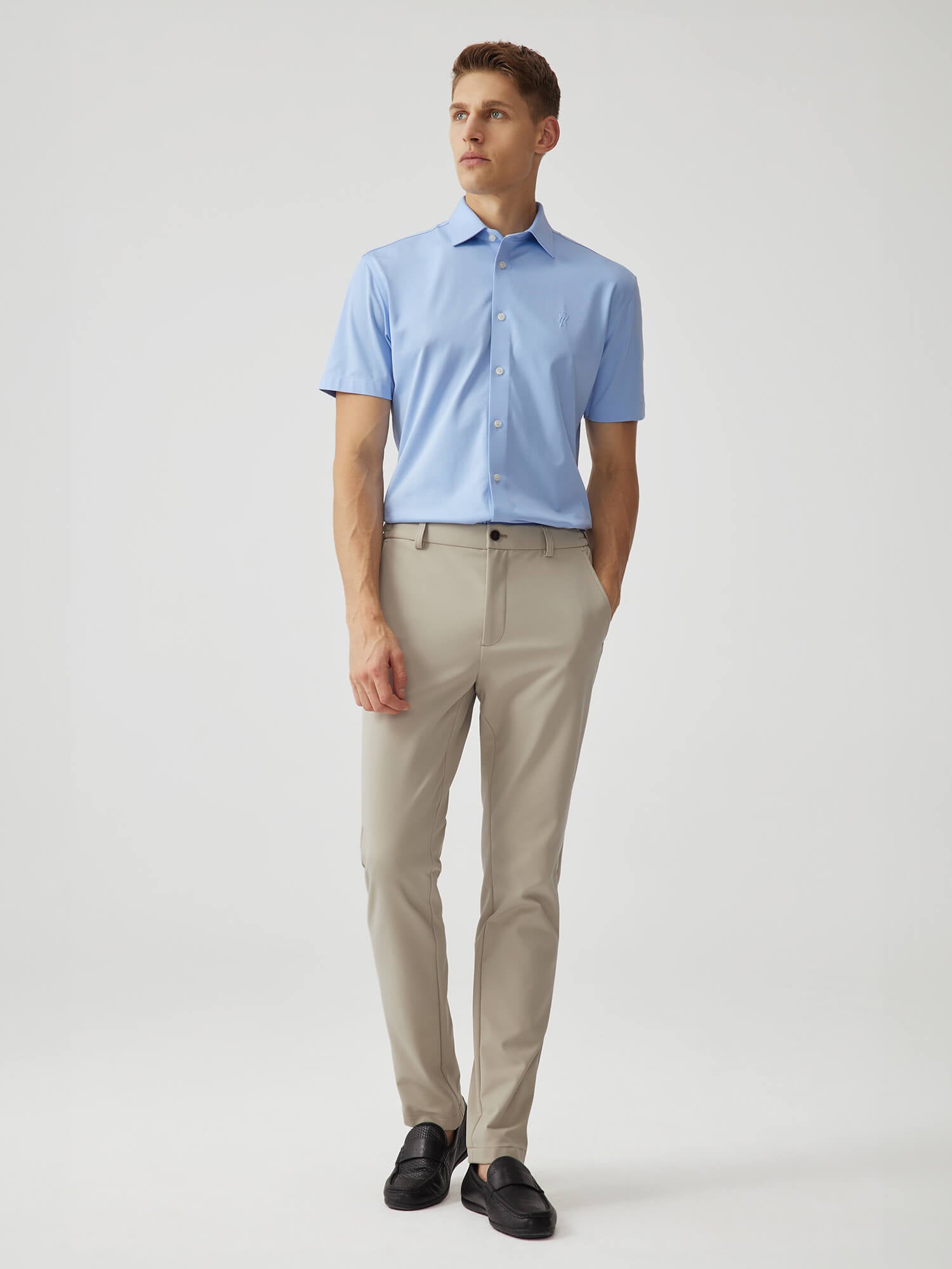 Light Khaki Ultra Stretch Dress Pants-OWN DREAM Shirts