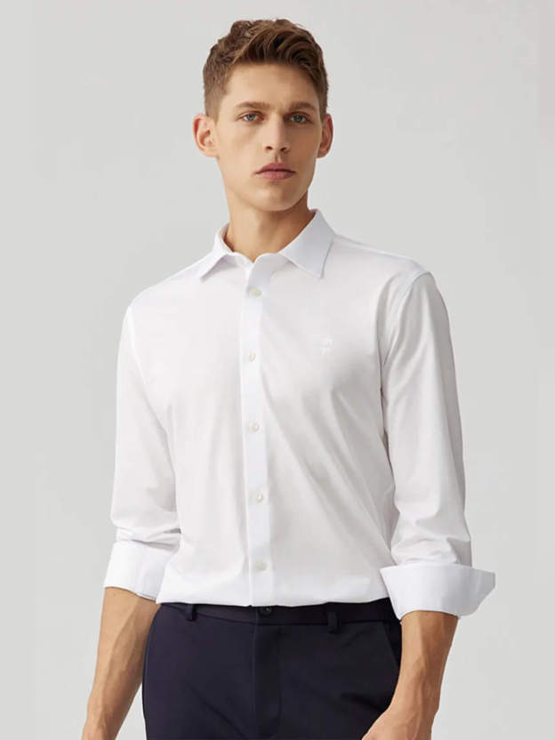 Polar White Stretch Shirt（Water, oil and stain resistant）-OWN DREAM Shirts