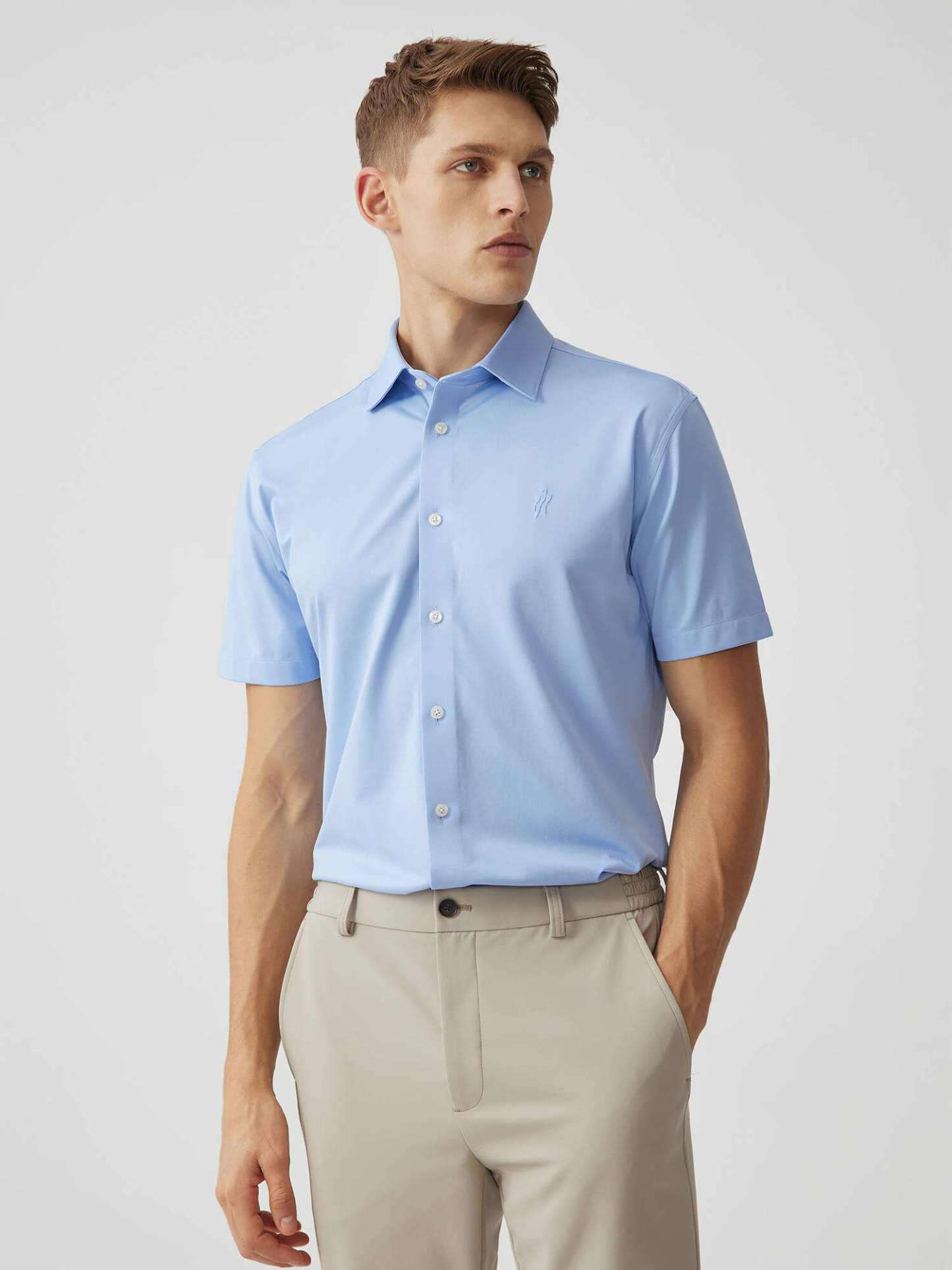 Light Khaki Ultra Stretch Dress Pants-OWN DREAM Shirts