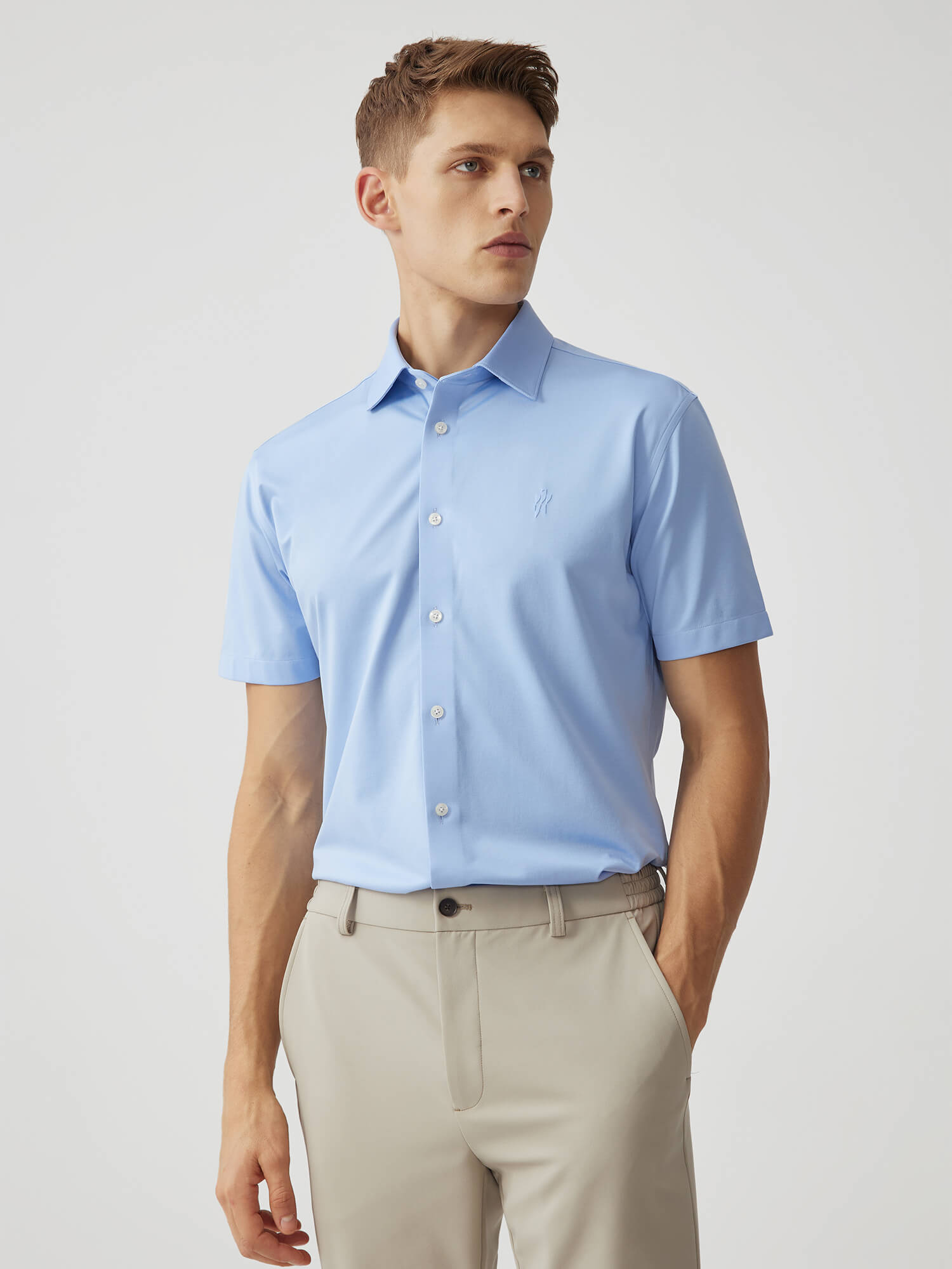 Light Khaki Ultra Stretch Dress Pants-OWN DREAM Shirts