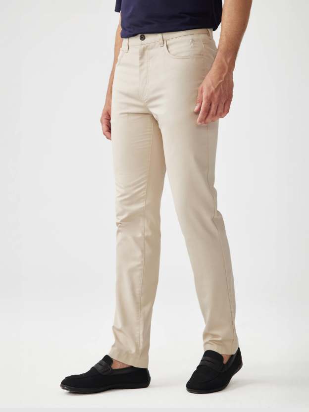 Naples Khaki / Black Stretch 5-Pocket Pants-OWN DREAM Shirts